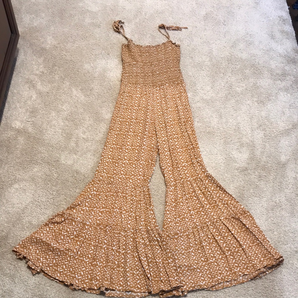 Patterned Flare Jumpsuit
